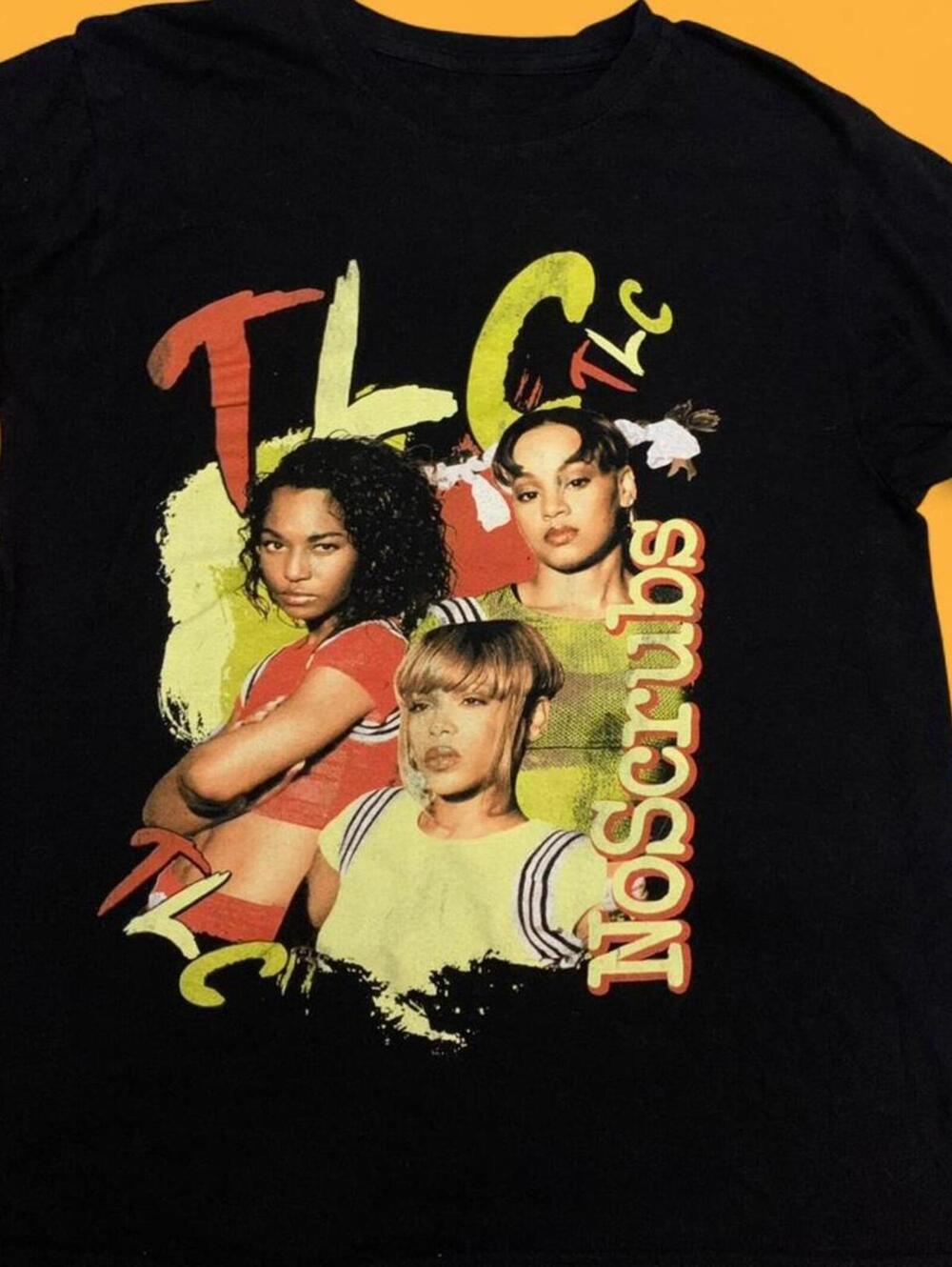 TLC "No Scrubs" streetwear tee graphic y2k